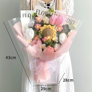 Handmade Cotton Crochet Flowers Large Bouquet for Wedding Valentine's Day <b>Easter</b>-Environment-Friendly Long Lasting <b>Gifts</b> - Product Image 2