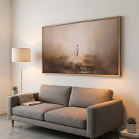Toile imprimée pour décoration intérieure, peinture décorative créative, style peinture à l'huile abstraite, peinture encadrée flottante
