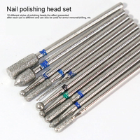 10 pièces diamant ongles forets fraise limes à ongles électrique fraise tête de meulage pédicure manucure enlever la peau morte outil