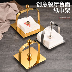 ที่ใส่กระดาษเช็ดปากสแตนเลสทรงสี่เหลี่ยม ดีไซน์ทันสมัย ทนทาน ใช้สำหรับวางบนโต๊ะ สำหรับโรงแรม ร้านอาหาร งานปาร์ตี้ - Product Image 4