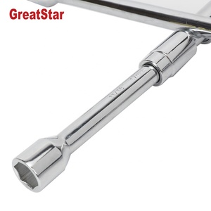 Llave Universal Compacta Plegable con Recubrimiento de Cromo, Llave para Tuercas de Rueda, 4 Vías, 14 Pulgadas, para Cambio de Neumáticos de Repuesto - Product Image 4