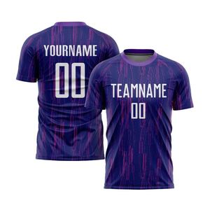 Camiseta de Fútbol Morada de Manga Corta, Transpirable, de Secado Rápido, Ligera, para Entrenamiento Deportivo y Juego en Equipo - Product Image 1