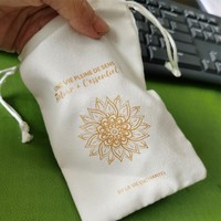 Pochette à cordon en microfibre suédée avec logo personnalisé, emballage cadeau, rangement cosmétique, OEM ODM