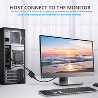 Convertisseur actif en gros OEM ODM direct usine avec prise audio 3,5 mm - Adaptateur VGA vers HDMI