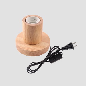 Đui Đèn Bàn Gỗ Cổ Điển E27 Đui Đèn Để Bàn Cổ Điển Đui Đèn Bàn Cạnh Giường Cắm Chuẩn Châu Âu Đèn Để Bàn Gỗ Trang Trí - Product Image 5