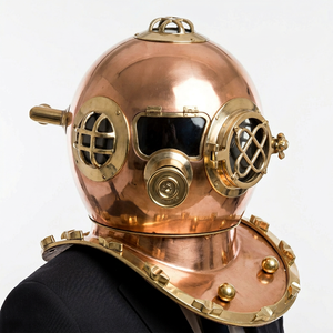 Casco de Buzo Náutico Antiguo Artesanal CH, Decoración para el Hogar, Metal Pulido Hecho a Mano con Logotipo Personalizado para Ocasiones Especiales - Product Image 1