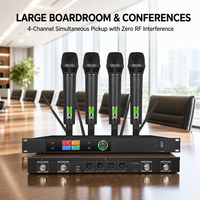 Microphone sans fil portable pour grandes conférences de salle de réunion avec affichage de surveillance du signal en temps réel par infrarouge rapide