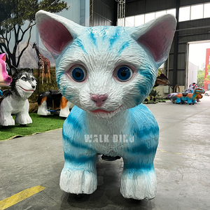 מכונית חשמלית אינטראקטיבית לילדים בצורת חתול - צעצוע רכיבה לילדים עם אורות ומוזיקה לשימוש פנימי/חיצוני בבית ובבית הספר - Product Image 4