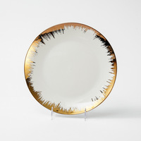 Vaisselle de table en porcelaine fine à bordure dorée de style nordique de luxe Vaisselle en céramique de luxe en porcelaine Assiettes Vaisselle Service de table