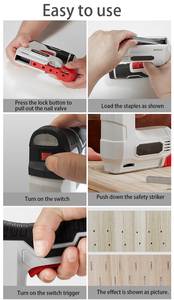 <span class=keywords><strong>Grapadora</strong></span> Eléctrica Inalámbrica Pequeña, de Alta Resistencia, con Batería de Litio Recargable, <span class=keywords><strong>para</strong></span> Tapicería, Hogar, Cables, Madera y Alfombras - Product Image 4