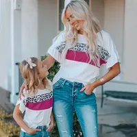 Mother Daughter Matching Letter Print Tee