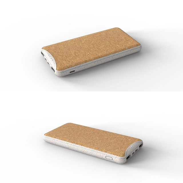 2024 Wheat Straw Biodegradable Environmental Protection Ultra-thin 10000mah Fast Charge Power Bank