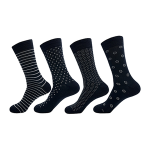 Qualità di lusso confortevole a righe grandi e piccoli punti di Design calzini corti da uomo cotone sottile stagione primaverile - Product Image 3