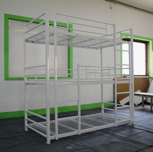 <span class=keywords><strong>Letto</strong></span> a Castello <span class=keywords><strong>Triplo</strong></span> JZD in Ferro Battuto Resistente King Size con Armadietto per Scuola - Product Image 4