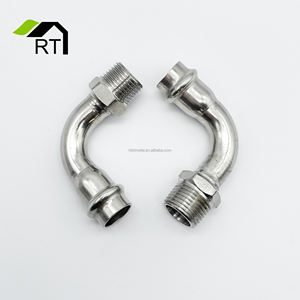 CE/GB Edelstahl-Kaltextrusions-Press verschraubung <span class=keywords><strong>90</strong></span>-Grad-Winkelgewinde 304/316L-Armaturen Winkel - Product Image 4