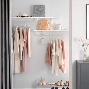 Lot de 50 cintres en velours blanc antidérapants, fins, économiques, en plastique robuste, avec crochets pivotants en or rose, pour armoire, vêtements, simples, modernes, en fer - Product Image 3