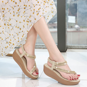 Nuovi <span class=keywords><strong>Sandali</strong></span> Estivi da Donna Bohémien Eleganti con Zeppa, Traspiranti, Antiscivolo, Comodi, Versatili, con Punta Aperta e <span class=keywords><strong>Tacco</strong></span> <span class=keywords><strong>Alto</strong></span> - Product Image 6