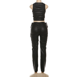 OuYaan 2025 <span class=keywords><strong>Abbigliamento</strong></span> Donna all'<span class=keywords><strong>Ingrosso</strong></span> Nuovi Design Sexy e alla Moda Completo Due Pezzi con Pantaloni - Product Image 6