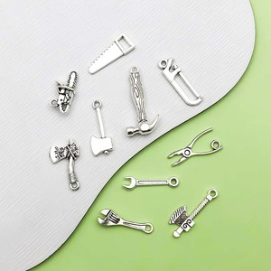 Pendentifs en alliage d'argent antique, formes variées, pour la fabrication de colliers, accessoires de bijoux DIY, alliage de zinc plaqué - Product Image 4