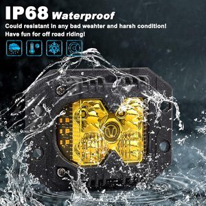 Ovovs tự động hệ thống chiếu sáng off road <span class=keywords><strong>LED</strong></span> Side Shooter <span class=keywords><strong>Strobe</strong></span> ánh sáng 3 inch tuôn ra núi làm việc ánh sáng cho xe Jeep xe tải ATV thuyền - Product Image 6