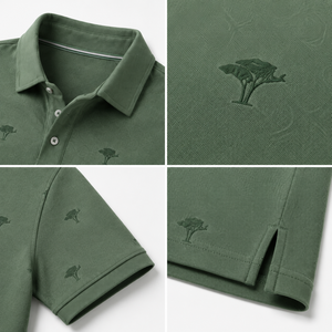 Polos de Golf con Logotipo Personalizado para Hombre, Diseño de Árbol Verde Salvia, Manga Corta, Marca Privada, Fabricante OEM ODM - Product Image 3