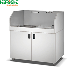 Muebles de Cocina Comerciales Highbright, Mesa de Acero Inoxidable 210 304 con Fregadero Doble para Lavar Platos - Product Image 4