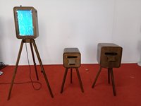 Nouvelle cabine photo pliable en bois double face avec écran tactile, Wi-Fi/Bluetooth, impression personnalisée - Portable et légère