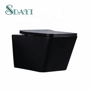 SDAYI Factory Wholesale Modern Colorful Bathroom Customized Wall Hanging Ceramic Matte Black <strong>Blue</strong> Rimless WC Mounted Hung <strong>Toilet</strong> - Product Image 3