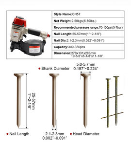 ปืนยิงตะปูนิวเมติกปืนยิงตะปูลมสูงสุดเครื่องยิงตะปูหลังคาอุตสาหกรรมที่มีประสิทธิภาพ - Product Image 3
