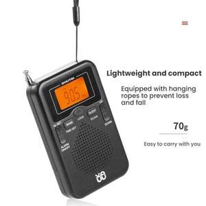 <span class=keywords><strong>Radio</strong></span> Compacta Digital AM FM con Reloj, Búsqueda Automática, Temporizador de Apagado y Salida Estéreo para Auriculares - Product Image 2