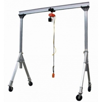 Grue à portique en aluminium portable de 1000 kg pour atelier, mini grue à portique