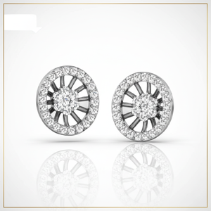 Boucles d'oreilles solitaires en moissanite naturelle |   Pierre facettée de 1 mm |   Boucles d'oreilles minimalistes pour femmes |   <span class=keywords><strong>FIZA</strong></span>_GSTUD_0484 - Product Image 6