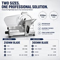 Trancheuse à viande électrique, lame en acier inoxydable de 300 mm, coupe-viande automatique pour viande fraîche et congelée