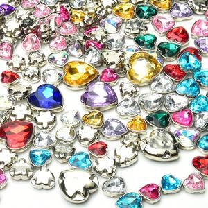 14mm <span class=keywords><strong>16mm</strong></span> 18mm 27mm 아크릴 크리스탈 플랫 백 버튼 하트 모양 모조 다이아몬드 의류 신발 가방 장식용 돌에 바느질 - Product Image 4