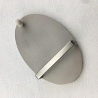 Grosir gesper sabuk persegi panjang unik 3.5cm 4.0cm gesper pelat baja tahan karat Oval halus untuk sabuk kulit