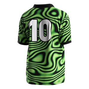 Camiseta de Fútbol con Cuello Polo de un Solo Botón para Entrenamiento, Tejido de Secado Rápido, Malla Transpirable y Diseño de Paneles Personalizables - Product Image 3