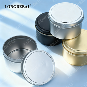 Simple Design Wholesale Silver Black Gold Aromatherapy Candle Tin Box Jewelry 4oz Iron Can With Lid - Product Image 4
