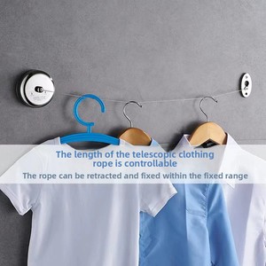 Séchoir à <span class=keywords><strong>linge</strong></span> pliable télescopique <span class=keywords><strong>pour</strong></span> intérieur et extérieur en nylon durable et en acier inoxydable - Product Image 4