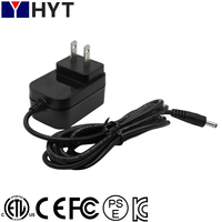 HYT DC AC 12V 1A 1.5A ETL FCC CE RoHS Sertifikalı Masaj Cihazı için Duvar Güç Adaptörü