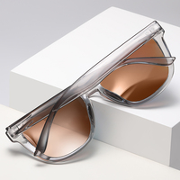 Lunettes de soleil polarisées tendance, monture transparente, lunettes carrées pour hommes et femmes