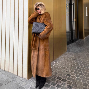 <span class=keywords><strong>Abrigo</strong></span> Largo de Piel Sintética Elegante y Moderno para Embarazadas, Color Sólido, Modelo Nuevo Otoño Invierno 2026, Estilo Europeo Americano - Product Image 4