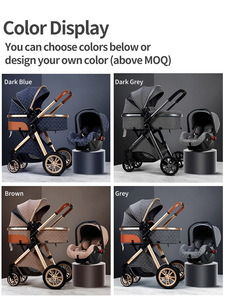 Chất lượng cao 3 trong 1 xe đẩy em bé sang trọng cao cảnh quan poussette đa chức năng bé pram cho du lịch - Product Image 2