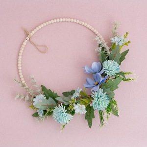 Guirlande de fleurs artificielles CallaFloral, décoration murale en demi-cercle, feuilles bleues et vertes, décoration de mariage et de la maison CF01311 - Product Image 3