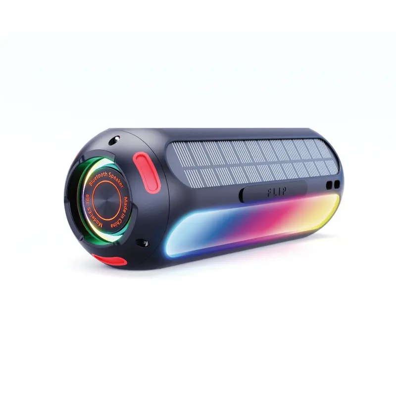 Bestseller Tragbare drahtlose Musik Bluetooth-Lautsprecher Outdoor Water Travel Solar ladung mit LED-Licht