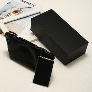 Wholesale Custom Black Leather Waterproof <b>Glasses</b> <b>Case</b> 3 Pieces Set with Color Box and Cloth by PLAYMAX - Product Image 2