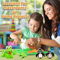 Perlengkapan Seni & Kerajinan Mega untuk Anak-Anak, Set Kerajinan Lengkap dengan Pom Pom, Pembersih Pipa, Proyek DIY untuk Sekolah & Rumah