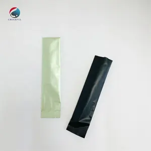 3x12cm Metallized White Black Aluminum Foil Laminated Heat Sealable Powder Sugar Single Packaging Small Stick Sachet