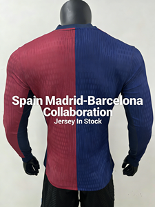 Футбольная футболка с длинным рукавом, совместная коллекция Испания-Мадрид, 100% оригинальная, OEM-сервис – напрямую с завода - Product Image 2