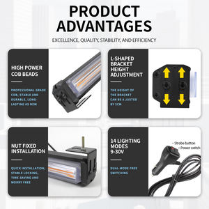 Nouvelle barre lumineuse <span class=keywords><strong>LED</strong></span> de signalisation d'urgence pour trafic routier, 41 pouces, IP65, étanche, réglable, haute luminosité, COB, clignotante - Product Image 3