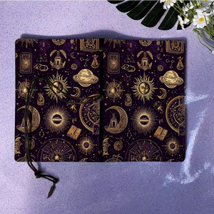 A6 Cuaderno hecho a mano Cálido regalo de Halloween para vecinos Adecuado para la planificación de fiestas y notas divertidas con Sun Moon Planet Star C - Product Image 6